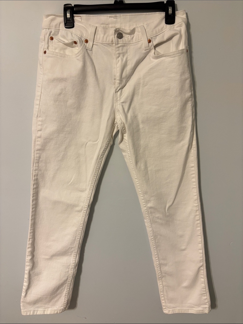 Levi's Straight Leg White Jeans